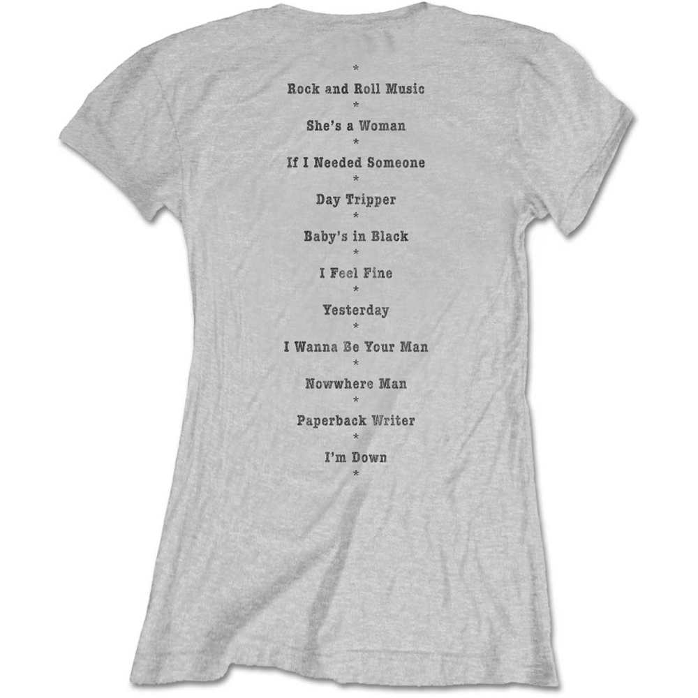 The Beatles - Budokan Set List Ladies T-shirt - Grey